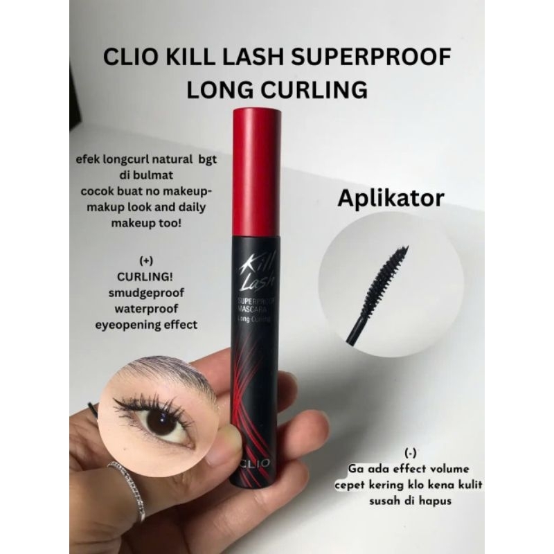 Mascara Làm Cong Mi, Chống Trôi Clio Kill Lash Superproof #01