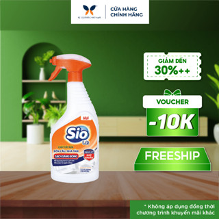 Nước Tẩy Rửa Bồn Cầu, Nhà Tắm Trắng Sáng, Diệt Khuẩn SIO 750ml- Dạng chai xịt bọt tuyết, Hương gỗ, sử dụng tiện lợi