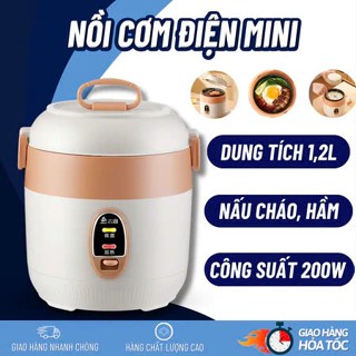 Nồi Cơm Điện Mini Chigo Nồi Lấu Đa Năng, Nấu Cơm, Hầm Cháo, Luộc Dung Tích 0,8L dành cho 1 người ăn