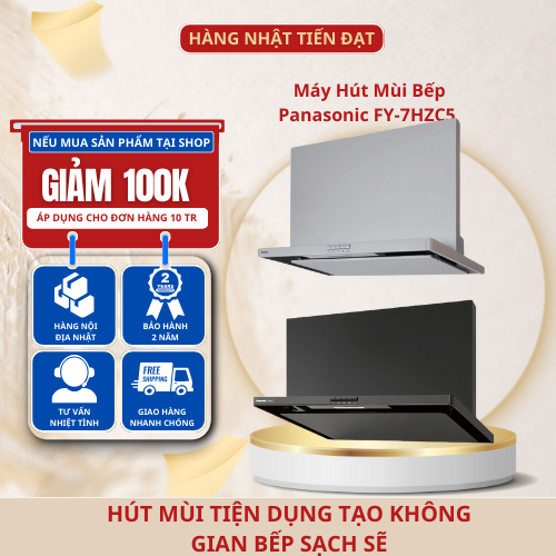 Máy hút mùi bếp PANASONIC FY-7HGC5 Sử dụng đèn chiếu sáng dạng đèn led hút mạnh, tiếng ồn nhỏ Hàng N