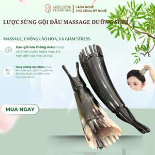 Lược gội đầu, lược sừng massage đầu dưỡng sinh thúc đẩy tóc phát triển, làm sạch da đầu | THANH MAI