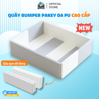 [Mới 2025] Quây Bumper Pakey, Quây Cũi Cho Bé Chất Liệu Da PU Cao Cấp, Thiết Kế Gấp Gọn Đảm Bảo An Toàn Cho Bé