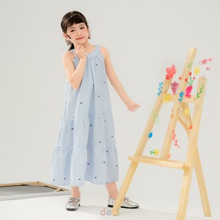   RIBBON DRESS  Váy Đầm Yếm Dáng Dài Mùa Hè Deul Cho Bé Gái Chất Mềm Thoáng Mát Fullsize 15-50kg 