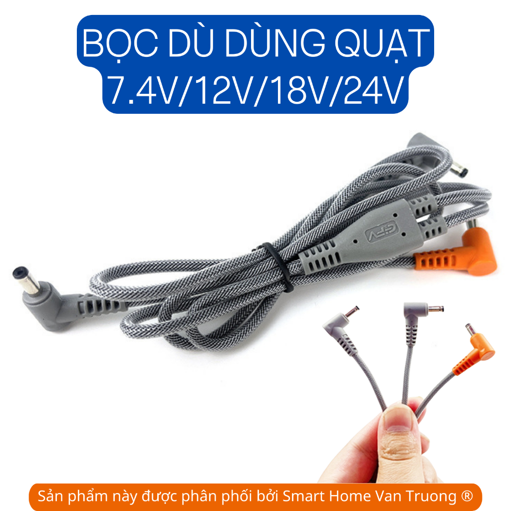 Dây dẫn áo điều hòa hai quạt loại 24V 21V  bọc dù AZUKI GIFV KENZO KENKO