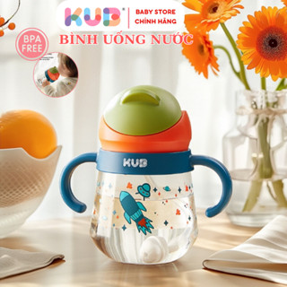 Bình Tập Uống Nước Bình Tập Hút Cho Bé KUB Chất Liệu Tritan Có Van Chống Sặc Tay Cầm An Toàn Cho Bé