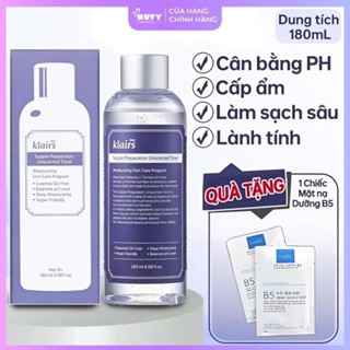 [CHÍNH HÃNG 100%] Toner dưỡng ẩm Klairs, nước hoa hồng cân bằng da không mùi, dưỡng ẩm tức thì 180ML
