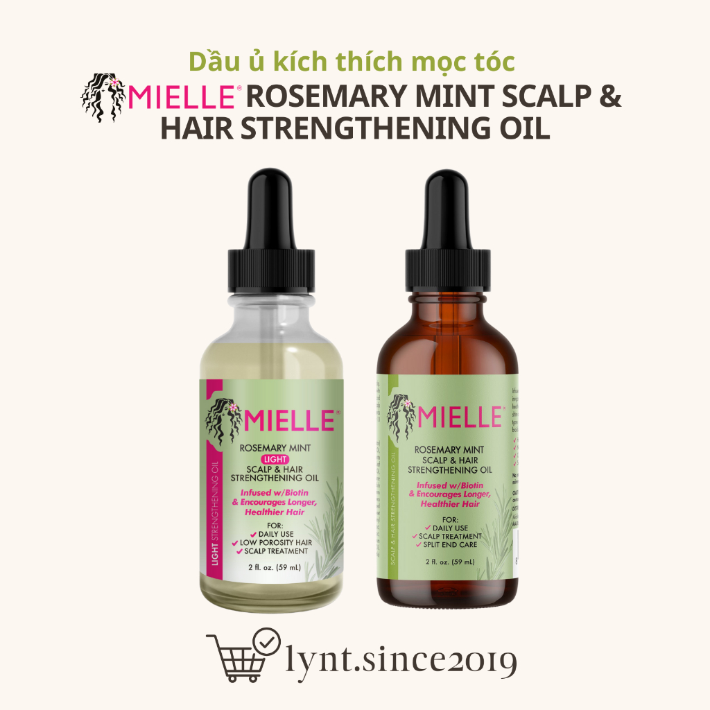 Dầu dưỡng kích thích mọc tóc và dài tóc Mielle Rosemary Mint Scalp & Hair Strengthening Oil
