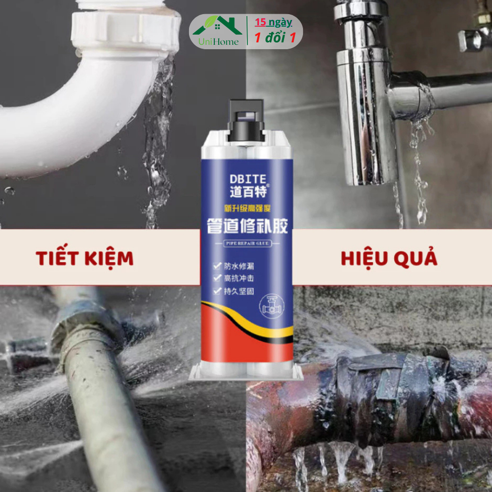 Keo dán ống nước rò rỉ keo dán bồn nước nứt vỡ keo dán ống nhựa 100ml chống thấm nước UniHome - KDON