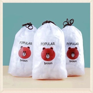 (Combo 10 Túi) Màng Bọc Thực Phẩm Chất Liệu Nilon, Màng Bọc Thực Phẩm Gấu Bo Chun Co Giãn - Tiện Dụng, Đa Năng