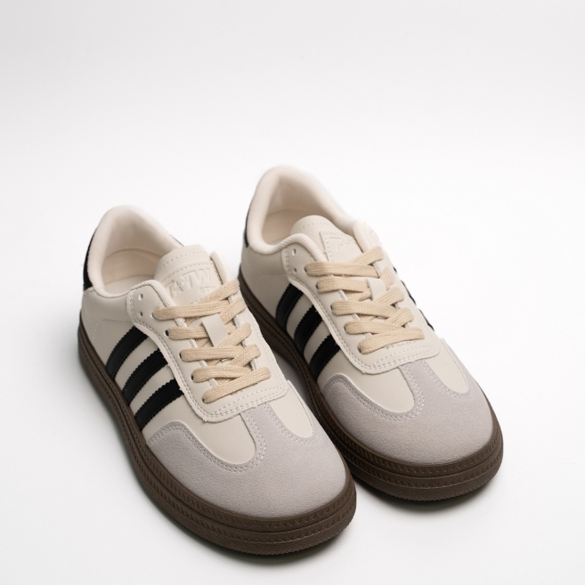 𝐁𝐥𝐚𝐮𝐞𝐁𝐥𝐮𝐦𝐞🦋 (SẴN) (Tặng Tất) Giày vintage sneaker - Giày thể thao ba sọc buộc dây Hàn Quốc