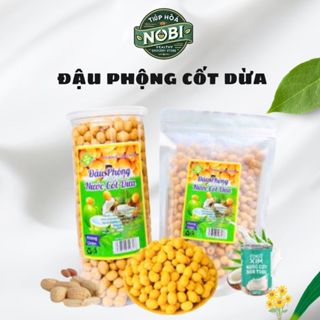Đậu phộng da cá vị nước cốt dừa giòn, thơm loại ngon ăn vặt 1K, Tạp Hóa NoBi
