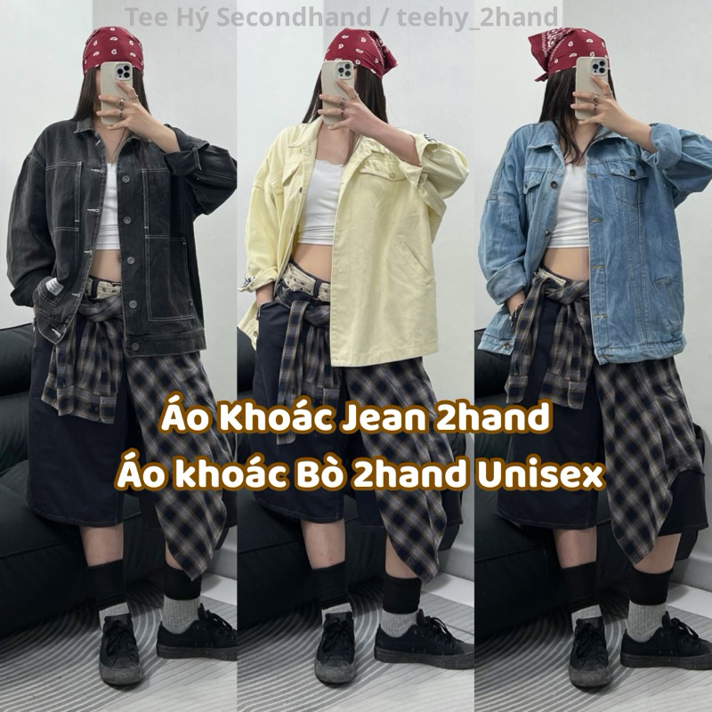 [CHỌN MẪU] Áo Khoác Jean 2hand, Áo khoác Bò 2hand Unisex