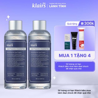 [CP x Dear,Klairs]Combo 2 Nước hoa hồng Dear, Klairs Supple Preparation Unscented Toner 180ml - Qùa tặng trong livest