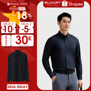 Áo Sơ Mi Nam Biluxury, Sơ Mi Nam Dài Tay 7SMDH323GHT Vải Cao Cấp, Hạn Chế Nhăn Nhàu