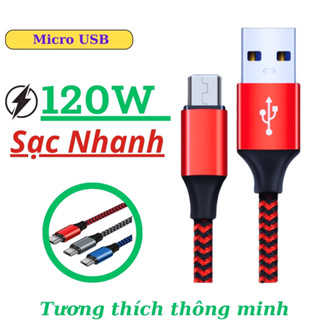 [Sạc Nhanh] Dây sạc Androi, oppo, xiaomi...,Cáp sạc cổng Micro USB thiết kế dây bện dù