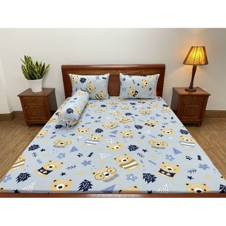 Bộ ga thun lạnh Hàn Quốc 4 món không mền. Nệm <15cm