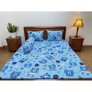 Bộ ga thun lạnh Hàn Quốc 4 món không mền. Nệm <15cm