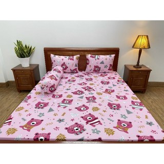 Bộ ga thun lạnh Hàn Quốc 4 món không mền. Nệm <15cm