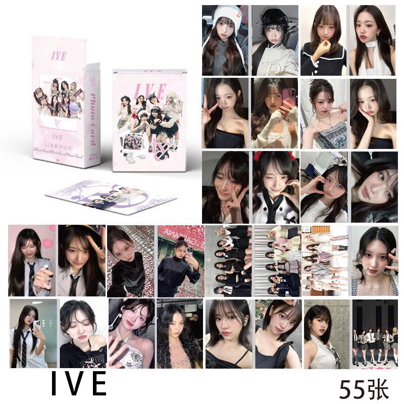 Hologram Wonyoung và IVe Photocard Lomo Card 50 thẻ / hộp bộ sưu tập thần tượng kpop