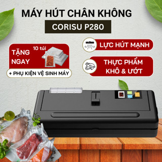 Máy Hút Chân Không Thực Phẩm P280 hút hàn túi 2 mặt trơn bảo vệ thực phẩm, hút thực phẩm khô, tươi hàn tự động