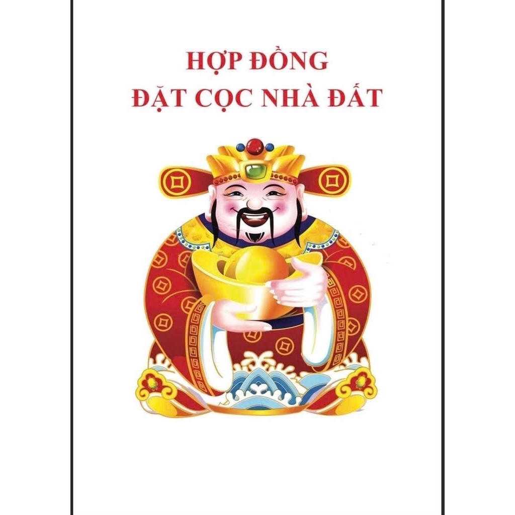 Sổ đặt cọc nhà đất 3 liên 100 trang cao cấp thần tài địa tài