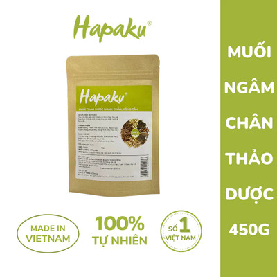 Muối Ngâm Chân Thảo Dược HAPAKU 450g, Giảm Nhức Mỏi Tê Lạnh Bàn Chân, Thư Giãn Ngủ Ngon