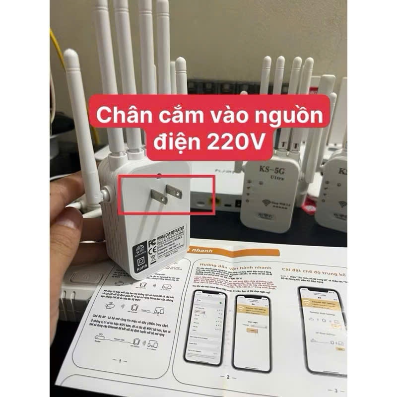 Bộ Kích Sóng Wifi 6 Râu Tốc Độ Cao 1200 Mbps - Kích Wifi Truyền Sóng Nhanh Ổn Định Xuyên Tường | BigBuy360 - bigbuy360.vn