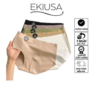 COMBO 5-10 Quần Lót Nữ EKIUSA Đúc Su Thun Lạnh 7A Không Đường May Cao Cấp Mềm Mại Kháng Khuẩn Mẫu 7A