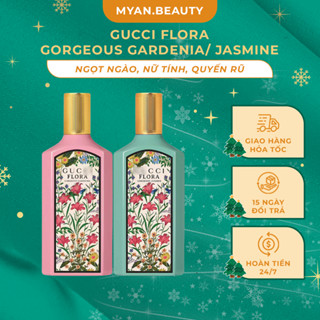 Nước Hoa Nữ Gucci Flora Gorgeous Gardenia, Jasmine Nồng Độ EDP 100ml, Dầu Thơm Ngọt Ngào Nữ Tính Quyến Rũ - Myan.Beauty