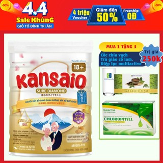 Sữa cho người già Kansaio Sure Diamond 900g giúp tăng đề kháng, ngừa loãng xương, giảm nguy cơ đột quỵ