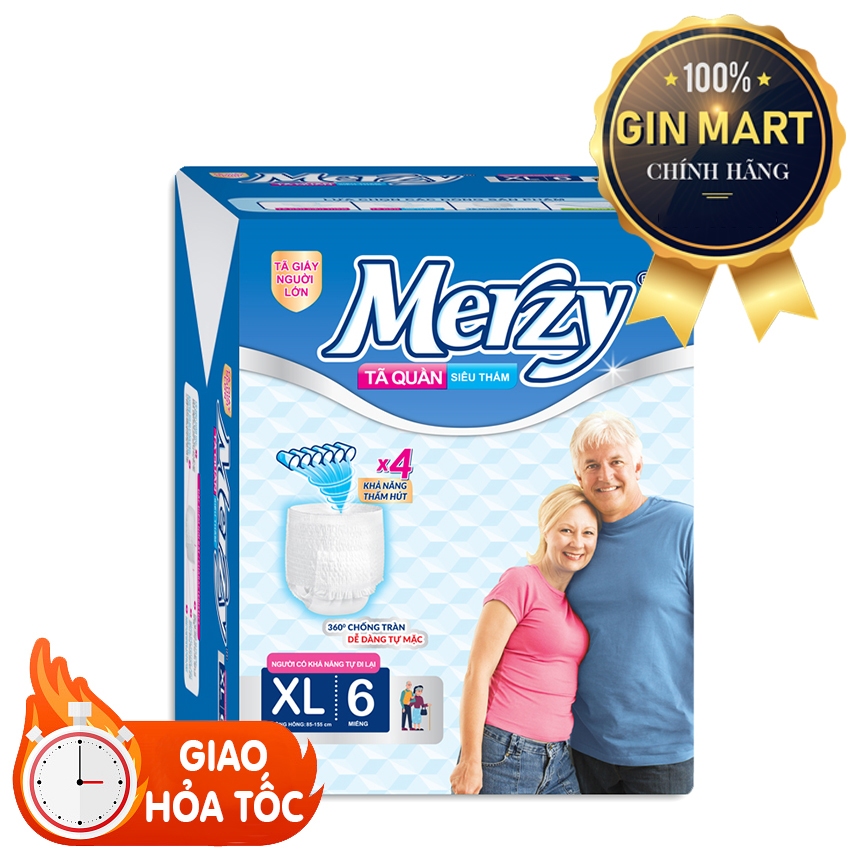 TÃ QUẦN NGƯỜI LỚN AN TÂM PLUS GÓI 12 MIẾNG - MERZY M8/ L7/ XL6 MIẾNG
