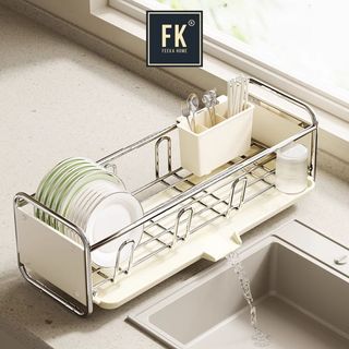  Kệ úp chén và bát đĩa thông minh có khay giá úp bát và để đĩa chén inox 304 chống gỉ 