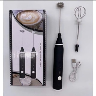 Máy Đánh Trứng Mini Cầm Tay Sạc Pin 3 Cấp Độ Đánh Tạo Bọt Cafe Đa năng Tặng Kèm 2 Đầu Chuyên Dụng