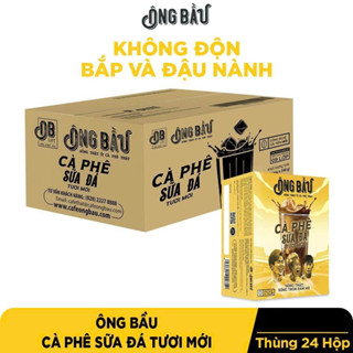 Thùng 24 Hộp cà phê sữa đá tươi mới Ông Bầu – Thương hiệu NUTIFOOD - AZAGO