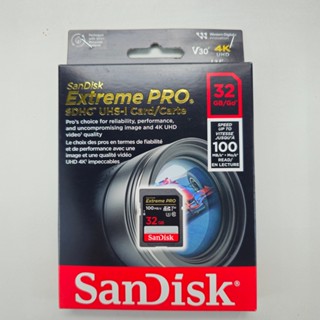 Thẻ nhớ máy ảnh SDHC SanDisk Extreme Pro 32GB V30 UHS-I U3 đọc 100MB/s ghi 90MB/s (Đen)