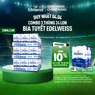 HỎA TỐC HCM - Combo 3 Thùng 24 lon Bia Tuyết - Edelweiss 330ml/lon