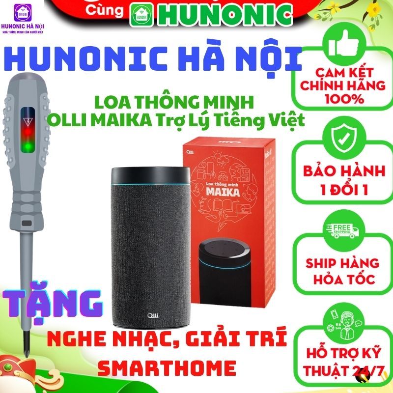Loa Thông Minh Olli Maika, Trợ Lý Tiếng Việt , Điều Khiển Nhà Thông minh, Giải Trí, Tin Tức, Nhạc