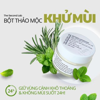 BỘT KHỬ MÙI CƠ THỂ thảo mộc tự nhiên giảm mồ hôi handmade THE SECOND LAB khử mùi hôi nách hôi chân