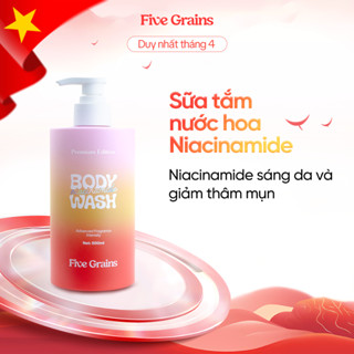 Sữa tắm Five Grains giúp làm trắng da Niacinamide lưu hương nước hoa 500ML phiên bản nâng cấp