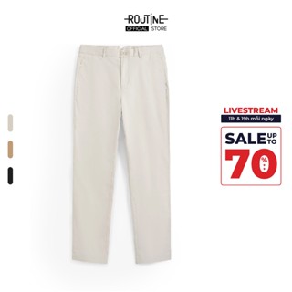 Quần Kaki Nam Ống Ôm Cotton Trơn Form Slim - Routine 10S23PCA008