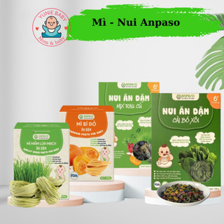  Mì Nui Ăn Dặm Vị Rau Củ Organic Anpaso Cho Bé Từ 6 Tháng Tuổi 120g 