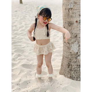 [Hàng Chính Chủ] Bikini móc len handmade cho bé gái siêu xinh / Set đồ bơi bé gái hot trend
