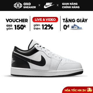 Giày Air Jordan 1 Low White Black 553560-132 thể thao cho nam nữ, Jordan 1 real Fullbox OXO FASHION