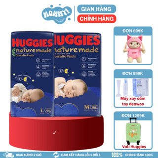  Tã Quần Đêm Huggies Nature Made M58 L44 XL38 XXL26..... 