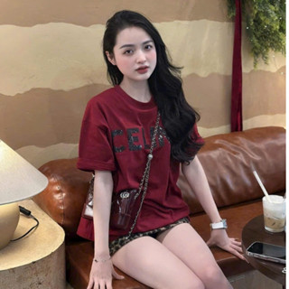 Áo Phông Nữ Thêu Kim Sa Hàng Siêu Cấp Chất Cotton Dày Dặn