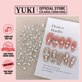 Đá khối mix 100 viên chân bằng nail - đá đính móng chuyên dụng, gắn móng siêu sáng - phụ kiện đồ nail