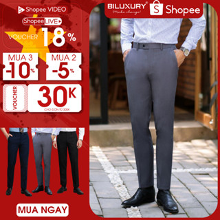 Quần Âu Nam, Quần Âu 7QAUB003/ 8QAUB300 T2 Biluxury lịch lãm đẳng cấp chuẩn form không nhăn nhàu