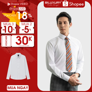 [GIẢM 33%] Áo Sơ Mi Dài Tay 7SMDB006TRK Biluxury Mềm Mịn, Chống Nhăn, Kháng Khuẩn