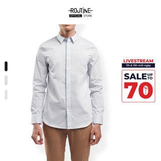 Áo Sơ Mi Nam Tay Dài Trơn Form Fitted - Routine 10F21SHL005