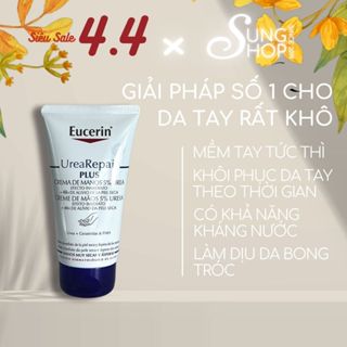 [RẤT HIỆU QUẢ] Kem dưỡng da tay siêu mềm mại EUCERIN UreaRepair PLUS 5% không gây nhờn rít